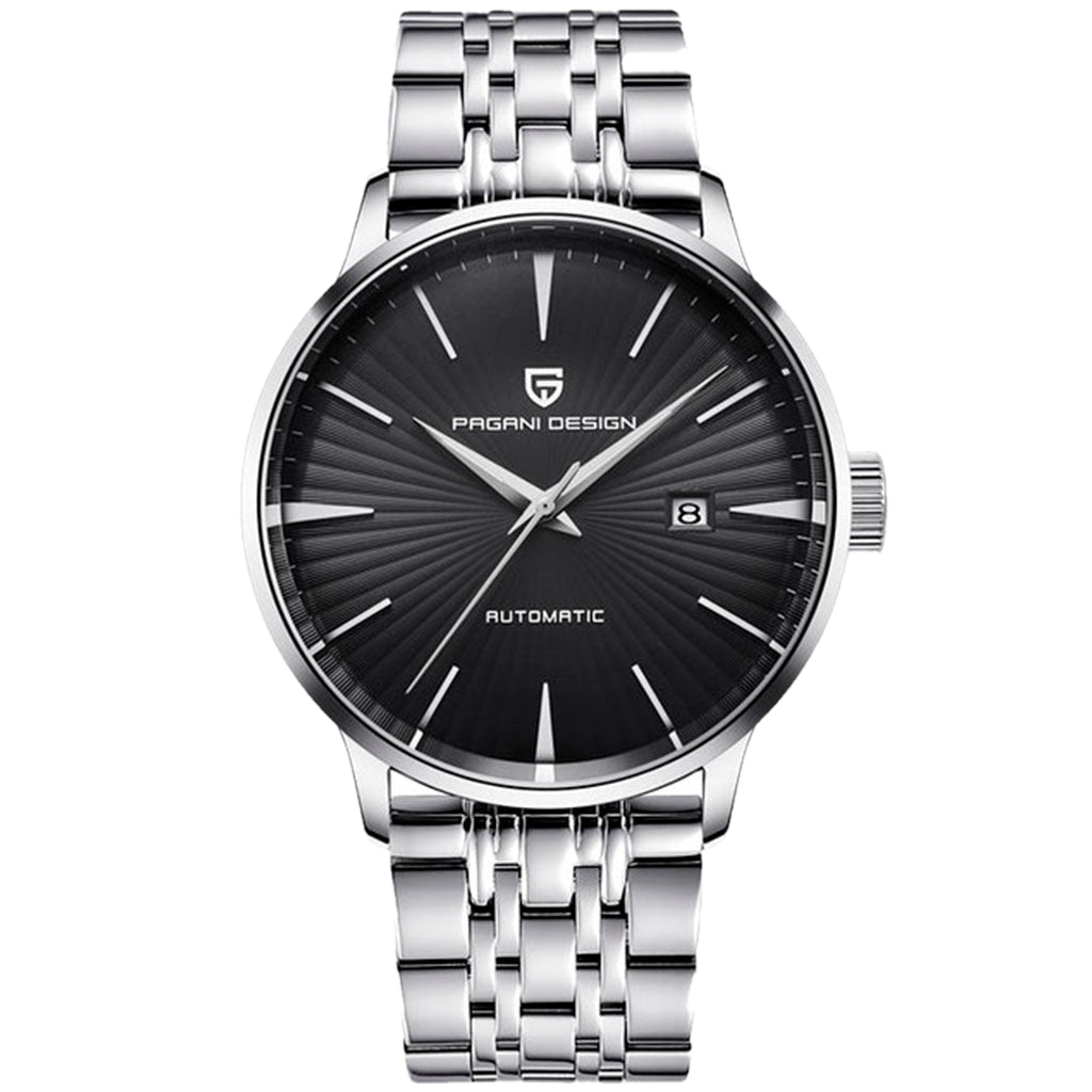 PGN Design Lugano Black steel watch - product photo