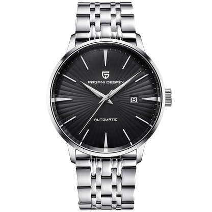 PGN Design Lugano Black steel watch - product photo