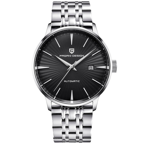 PGN Design Lugano Black steel watch - product photo