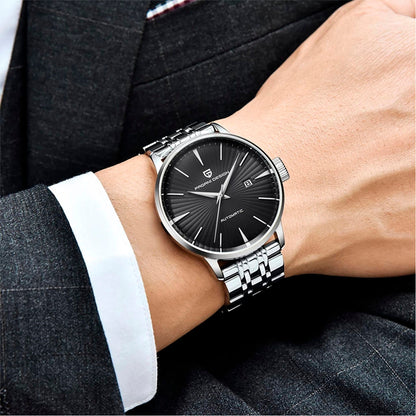 PGN Design Lugano Black steel watch - product photo