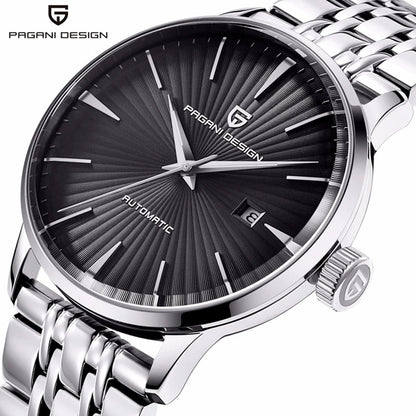 PGN Design Lugano Black steel watch - product photo