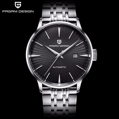 PGN Design Lugano Black steel watch - product photo