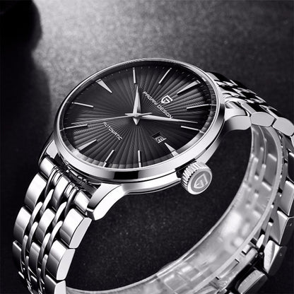 PGN Design Lugano Black steel watch - product photo