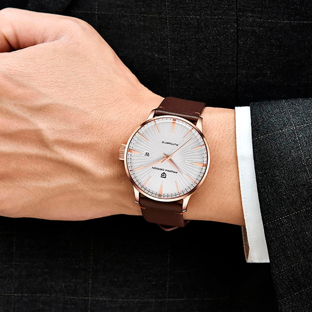 PGN Design Lugano White Gold Classic Edition gold watch - product photo