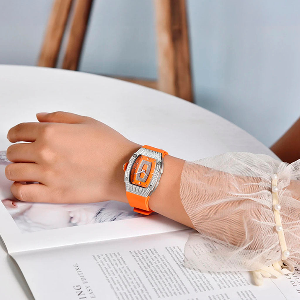 PGN Design Marigold Orange Silver orange watch - product photo
