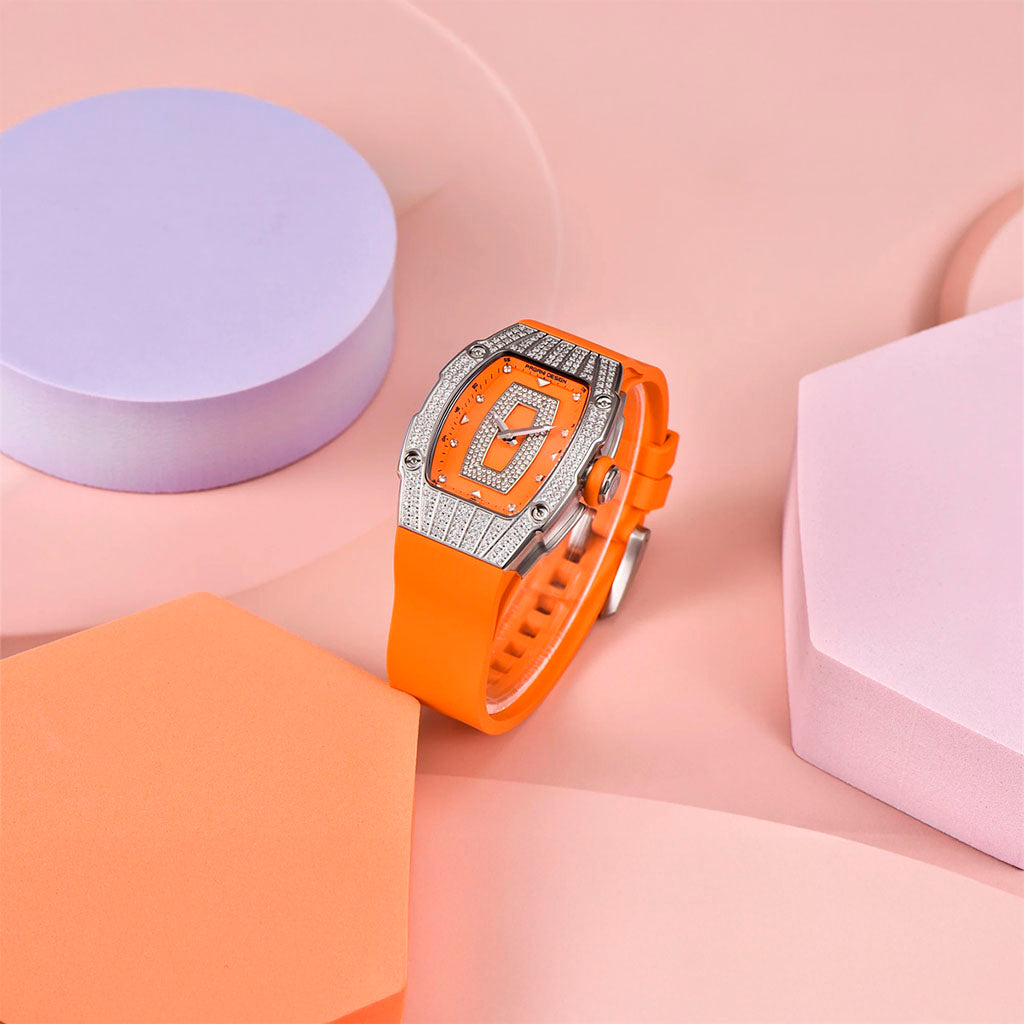 PGN Design Marigold Orange Silver orange watch - product photo