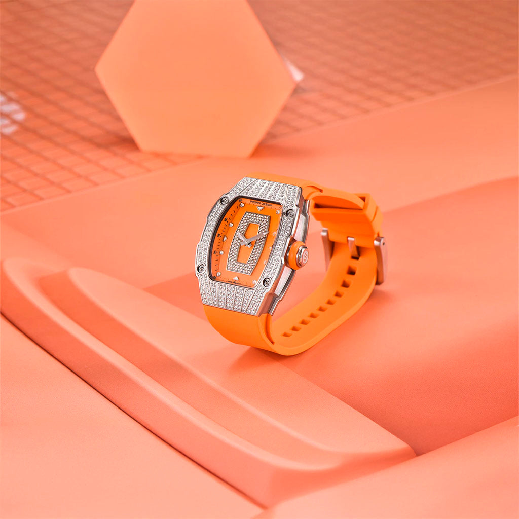 PGN Design Marigold Orange Silver orange watch - product photo