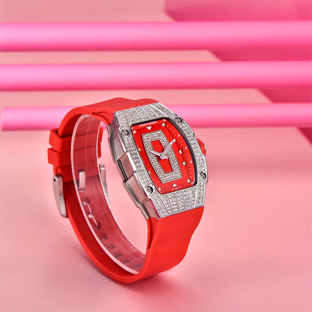PGN Design Marigold Red Silver red watch - product photo