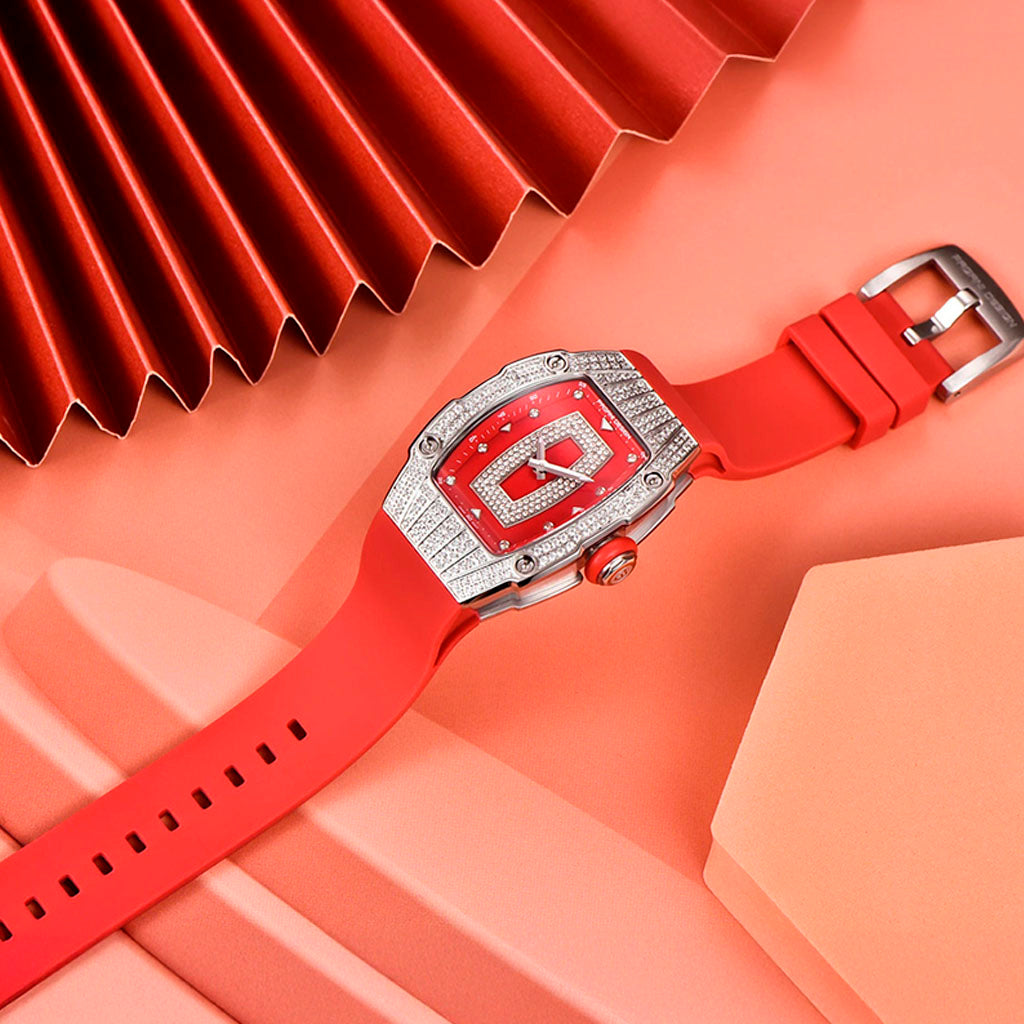 PGN Design Marigold Red Silver red watch - product photo