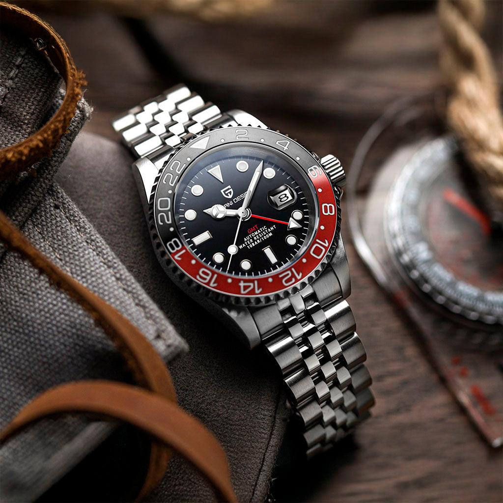 PGN Design Pantheon Black and Red red watch - product photo