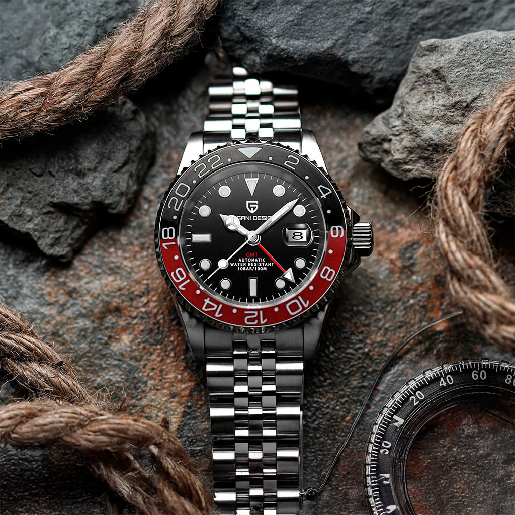 PGN Design Pantheon Black and Red red watch - product photo