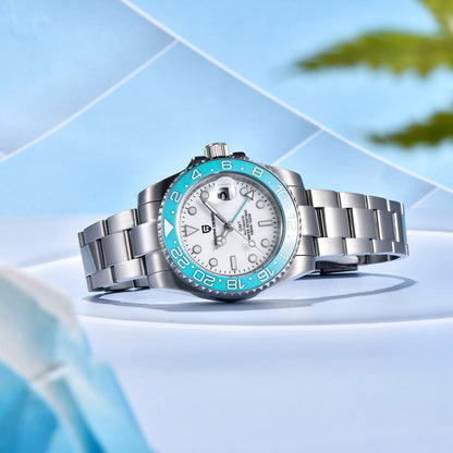 PGN Design Pantheon Turquoise steel watch - product photo