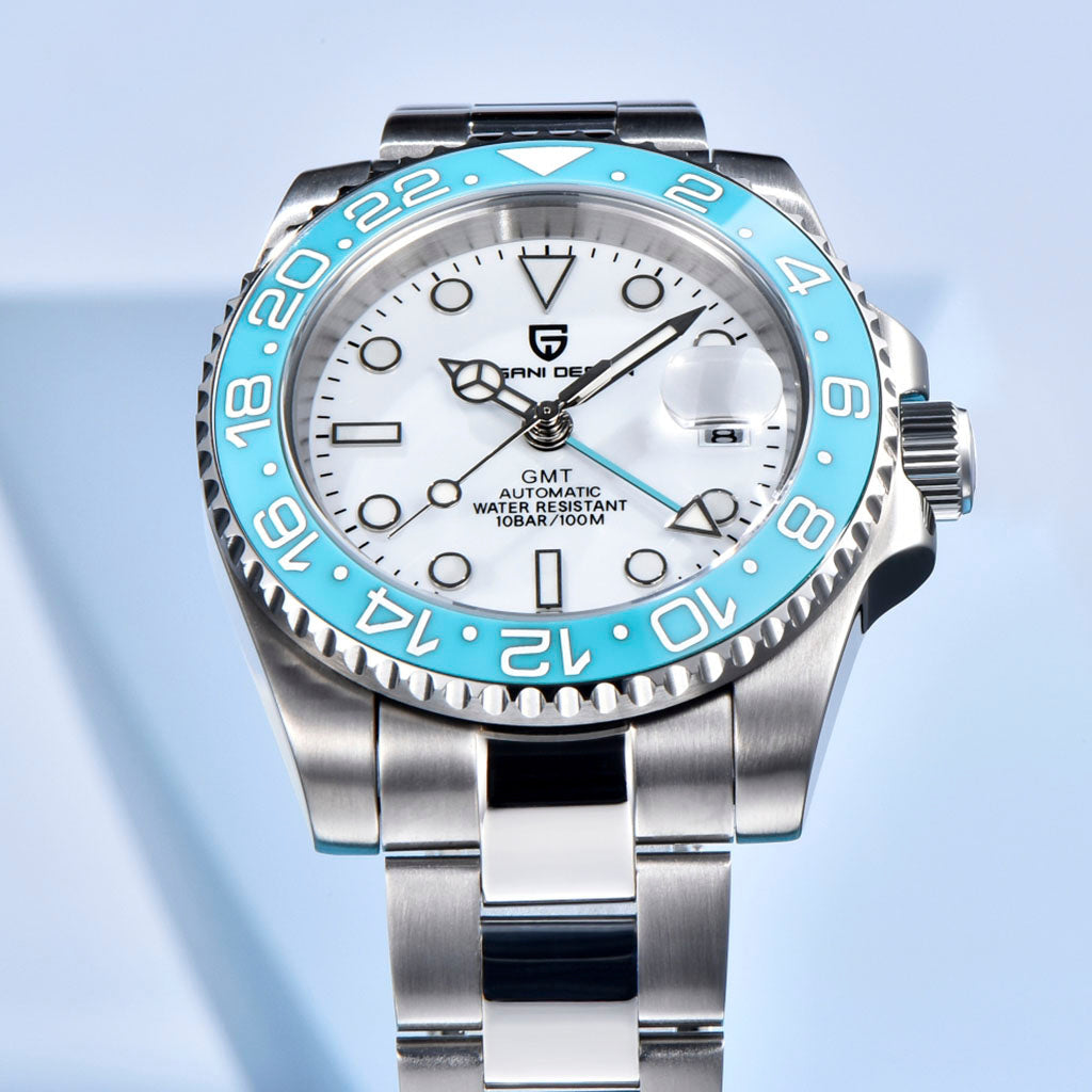 PGN Design Pantheon Turquoise steel watch - product photo