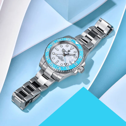 PGN Design Pantheon Turquoise steel watch - product photo