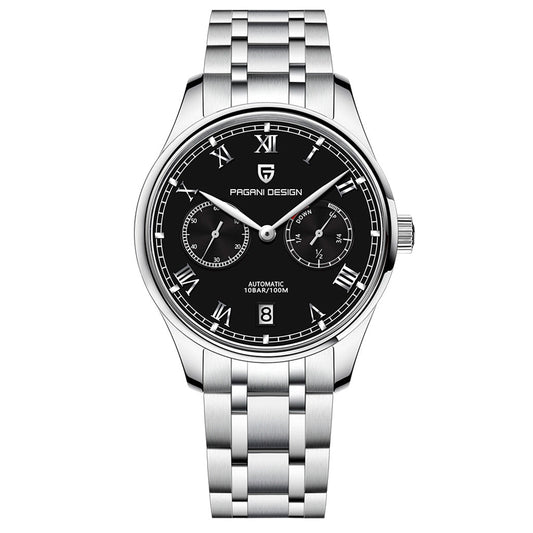 PGN Design Roma Silver Black silver watch - product photo