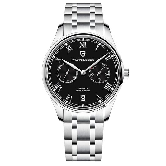 PGN Design Roma Silver Black silver watch - product photo