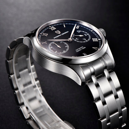 PGN Design Roma Silver Black silver watch - product photo
