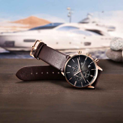 PGN Design Rouen Black Gold Classic Edition gold watch - product photo