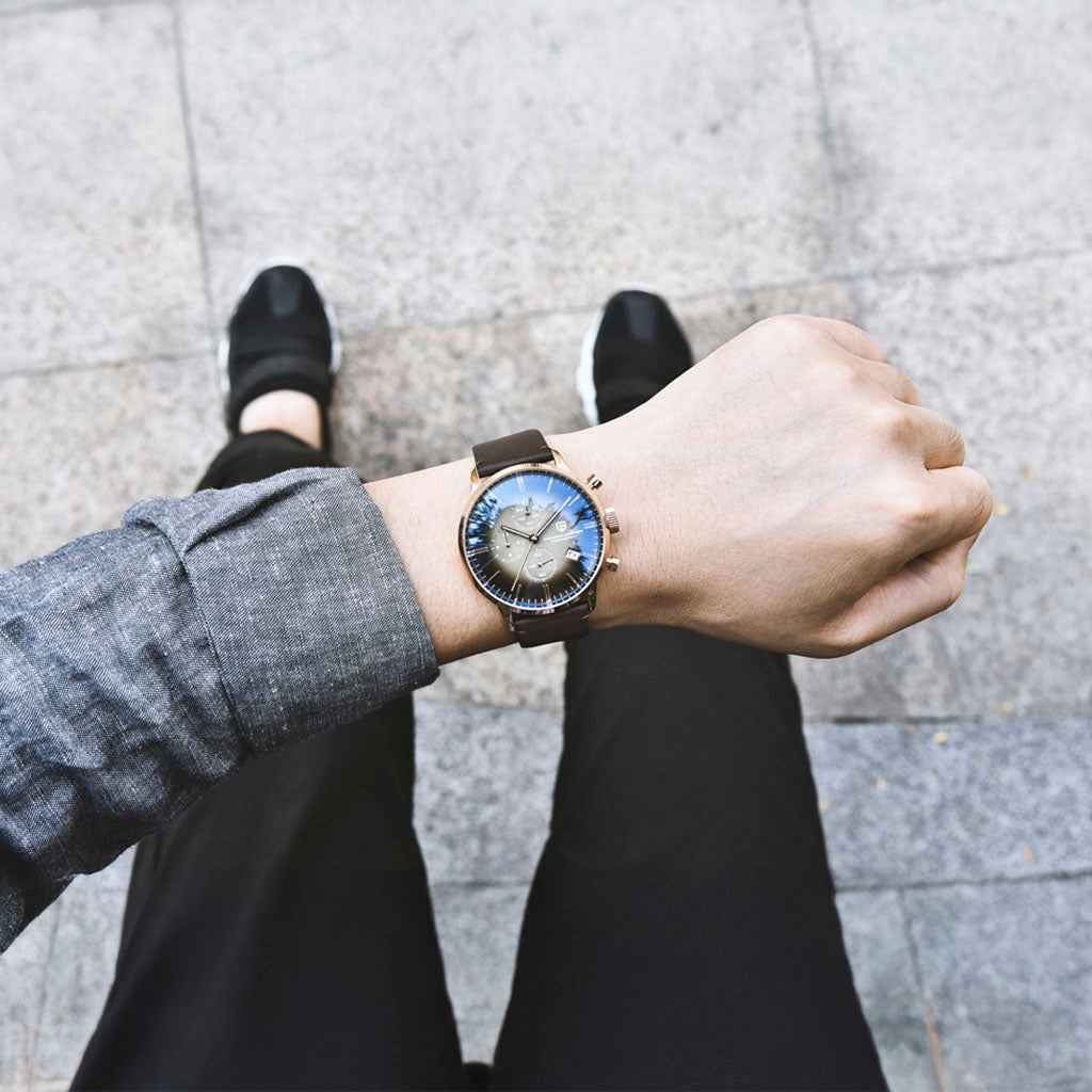PGN Design Rouen Black Gold Classic Edition gold watch - product photo