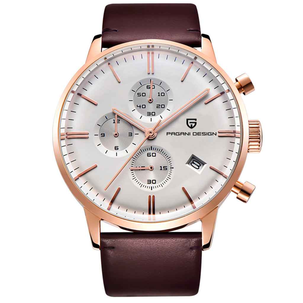 PGN Design Rouen White Gold Classic Edition gold watch - product photo