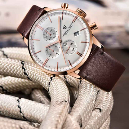 PGN Design Rouen White Gold Classic Edition gold watch - product photo