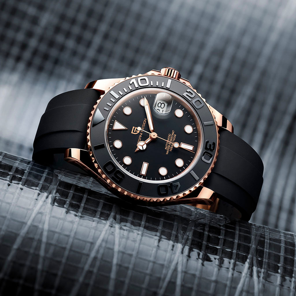 PGN Design Salzburg Black Gold Sport Edition gold watch - product photo
