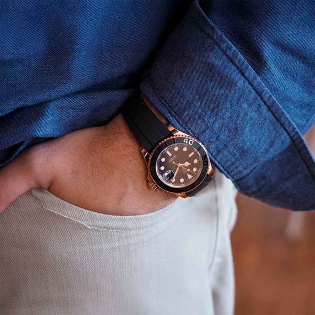 PGN Design Salzburg Black Gold Sport Edition gold watch - product photo