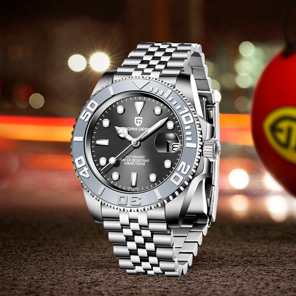 PGN Design Salzburg Gray steel watch - product photo