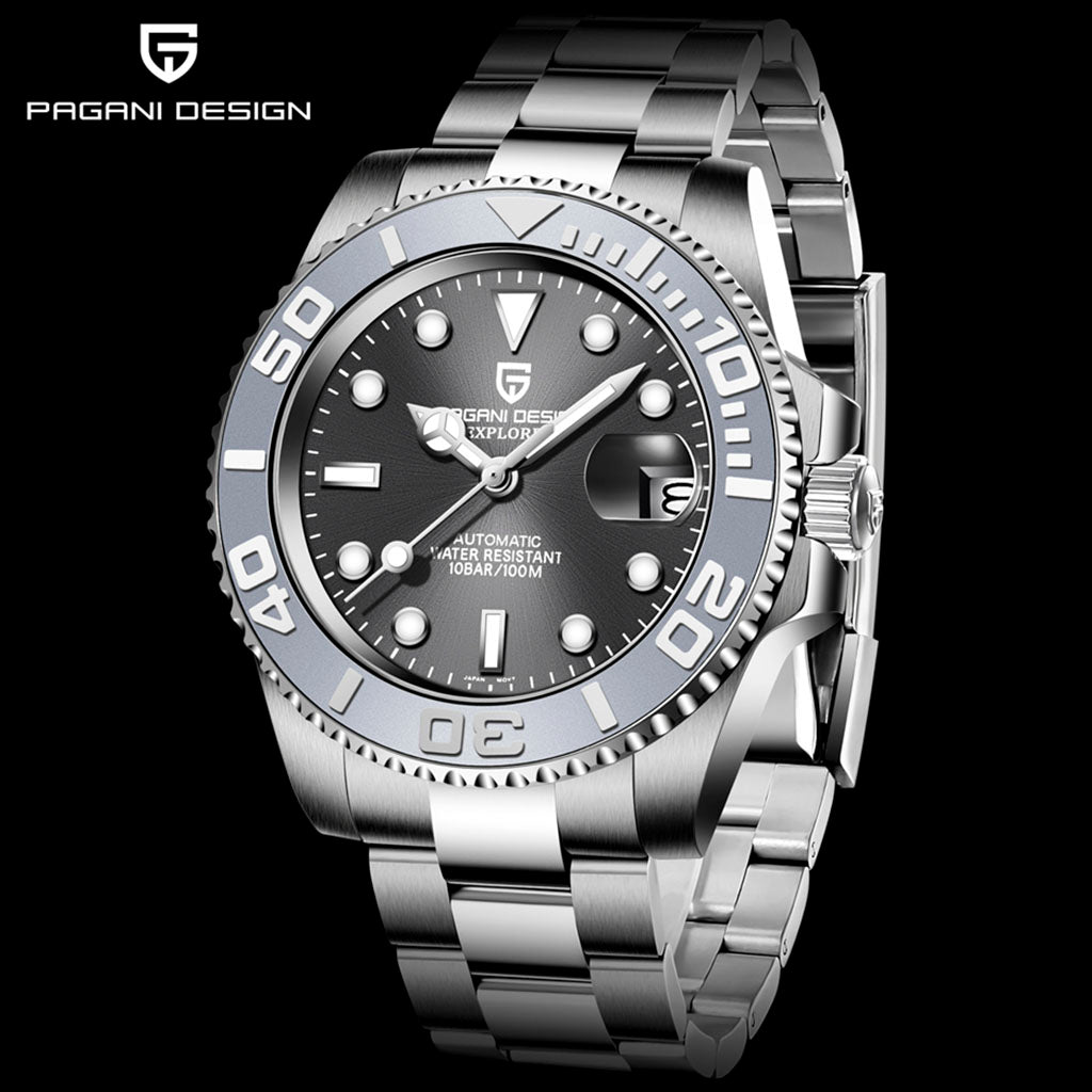 PGN Design Salzburg Gray steel watch - product photo
