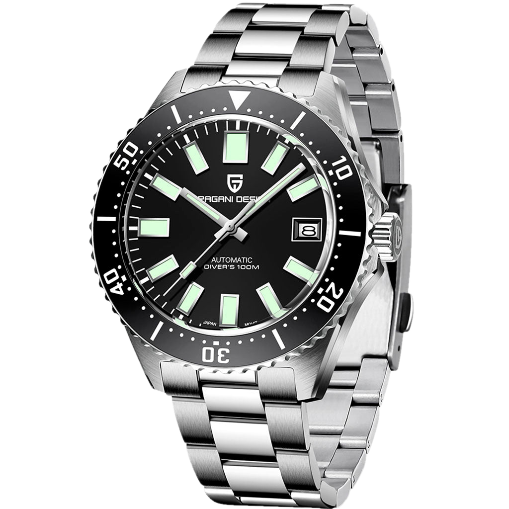 PGN Design Scout Silver Black silver watch - product photo