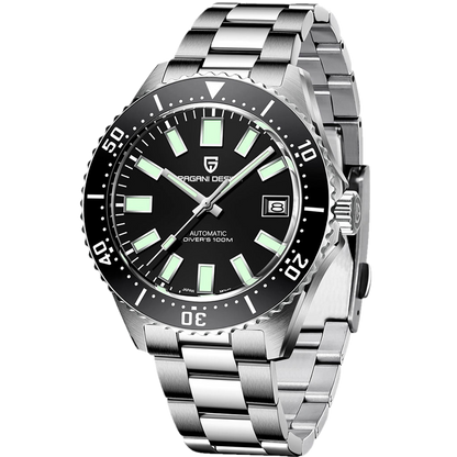 PGN Design Scout Silver Black silver watch - product photo