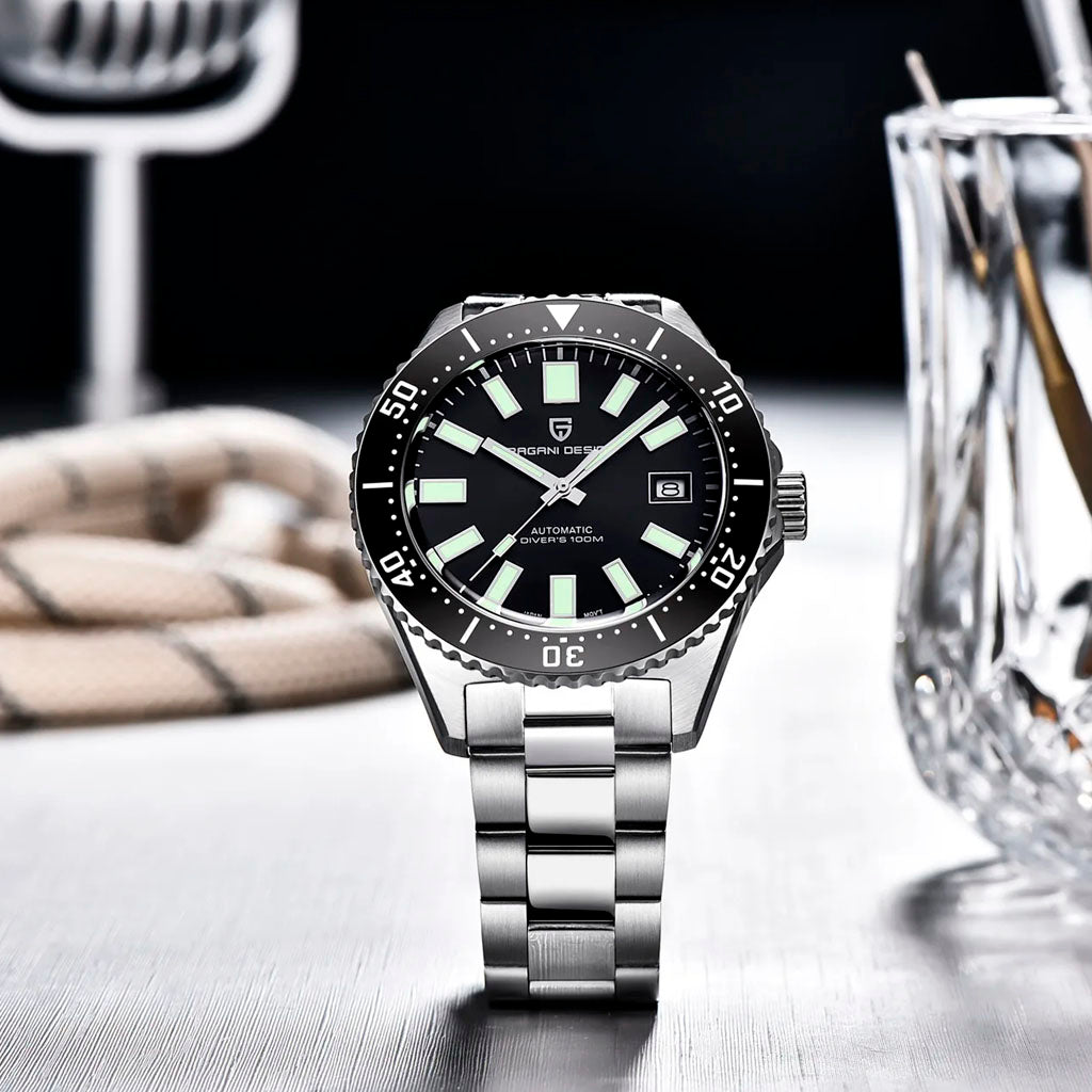 PGN Design Scout Silver Black silver watch - product photo