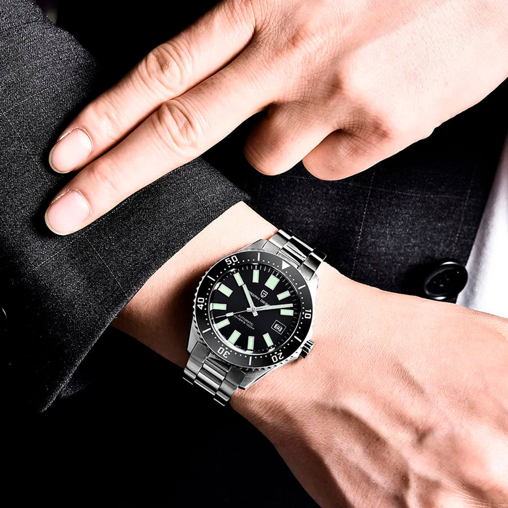 PGN Design Scout Silver Black silver watch - product photo