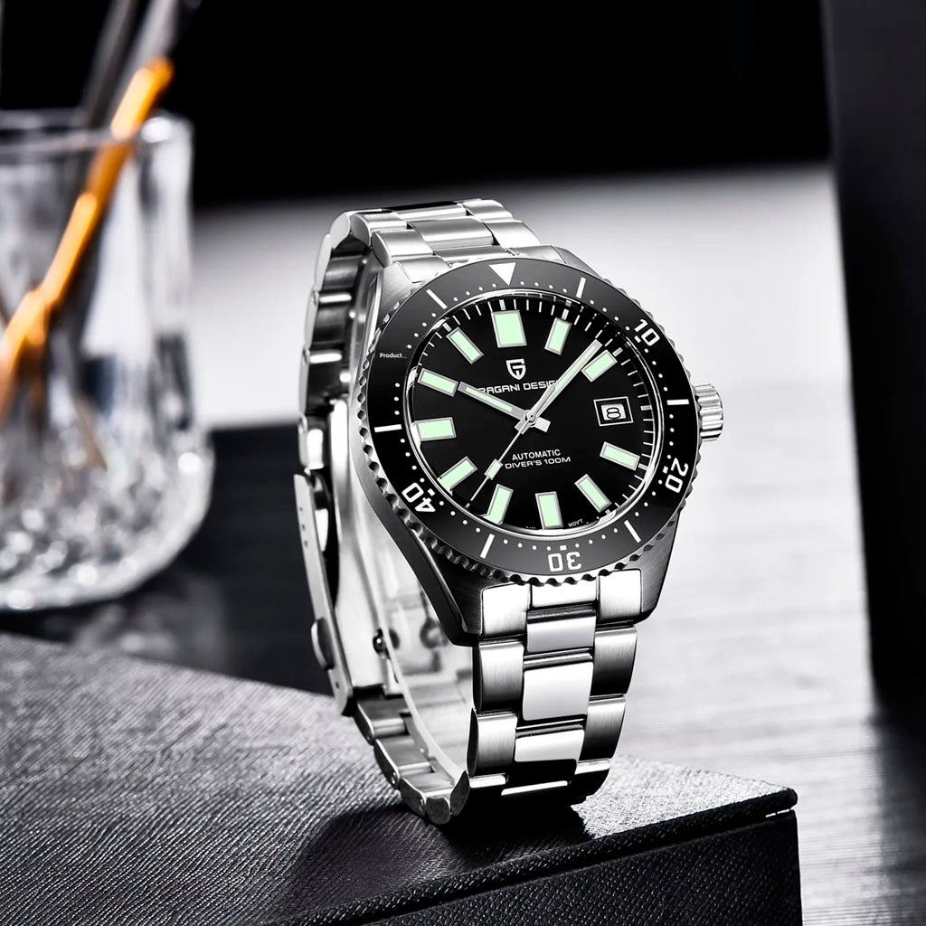 PGN Design Scout Silver Black silver watch - product photo