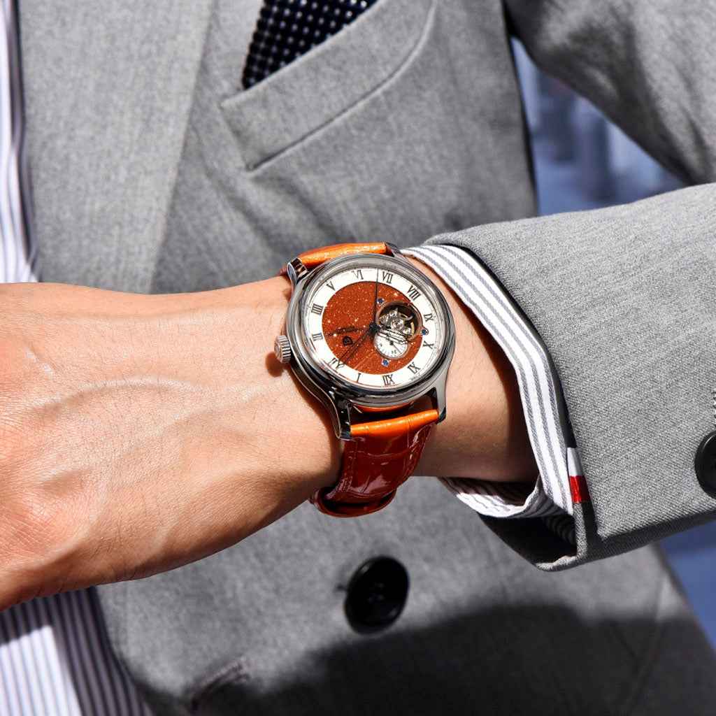 PGN Design Strasbourg Orange steel watch - product photo