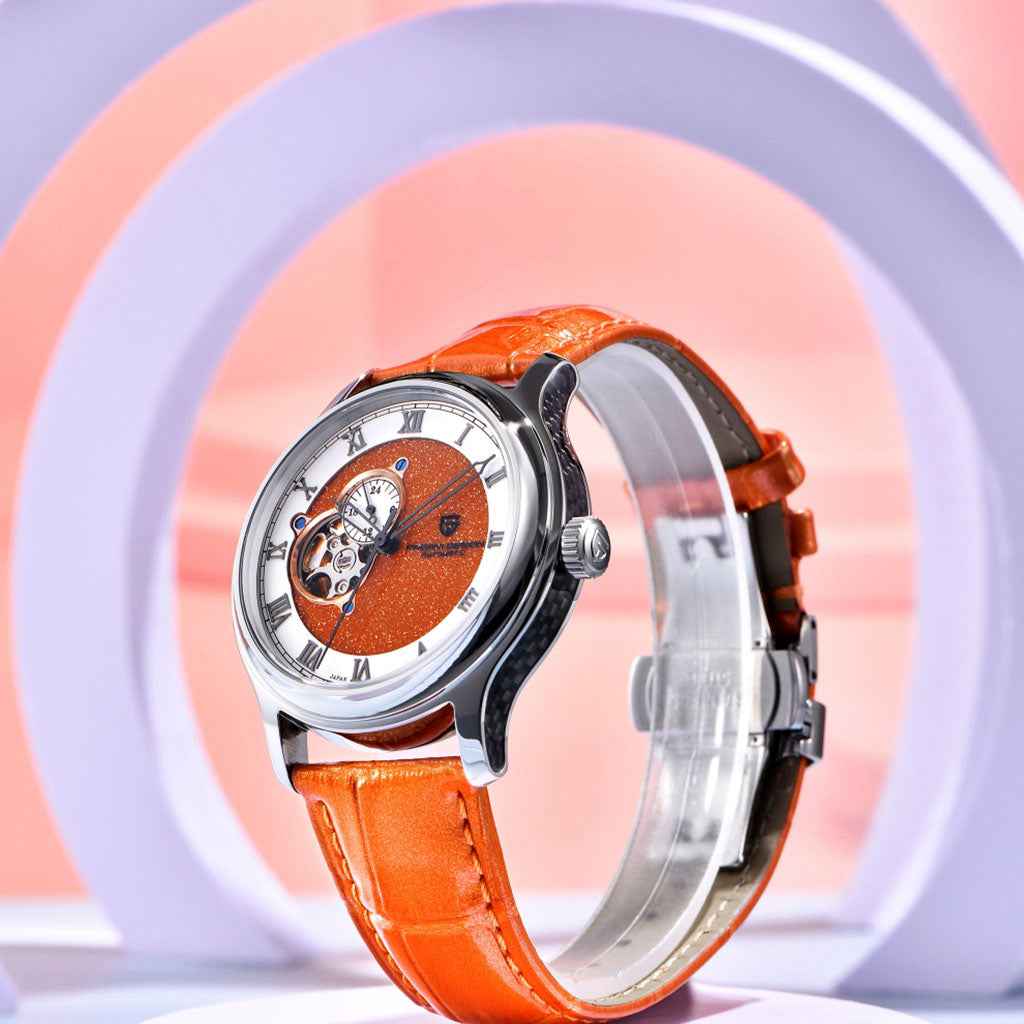 PGN Design Strasbourg Orange steel watch - product photo