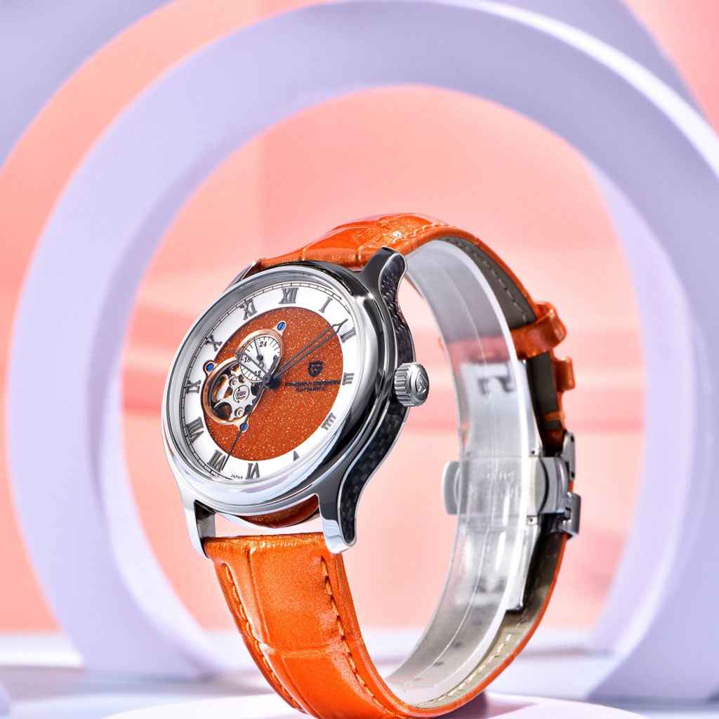 PGN Design Strasbourg Orange steel watch - product photo