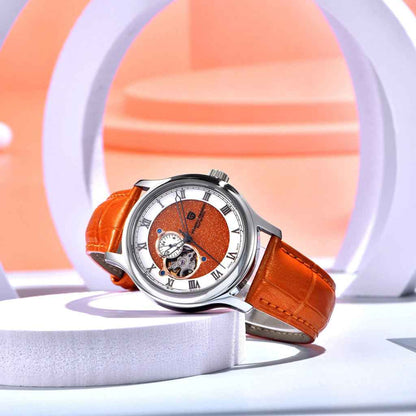 PGN Design Strasbourg Orange steel watch - product photo