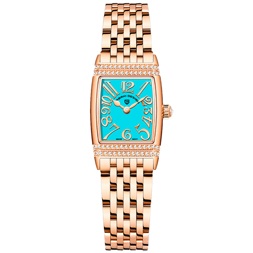 PGN Design Sunflower Gold Blue gold watch - product photo