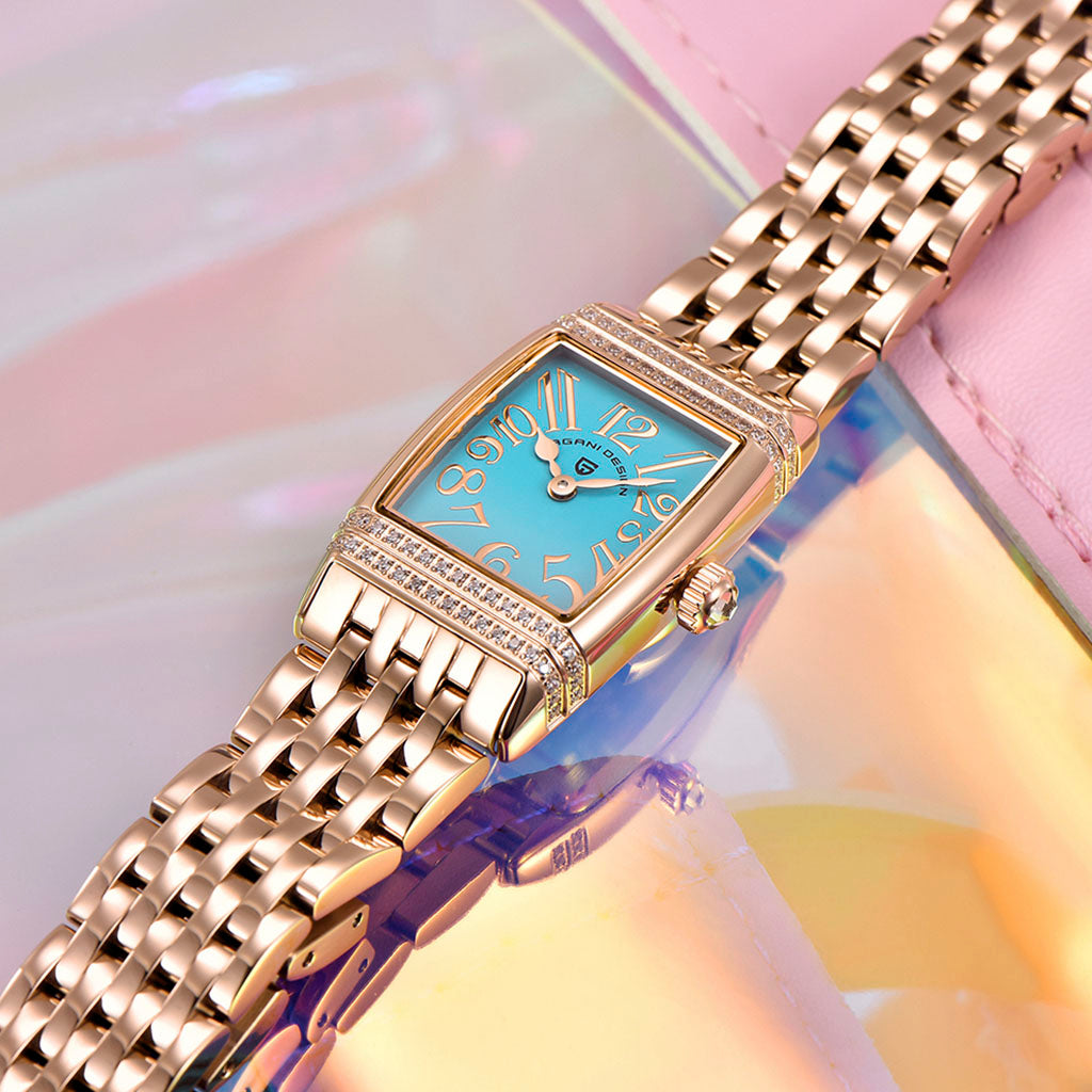 PGN Design Sunflower Gold Blue gold watch - product photo