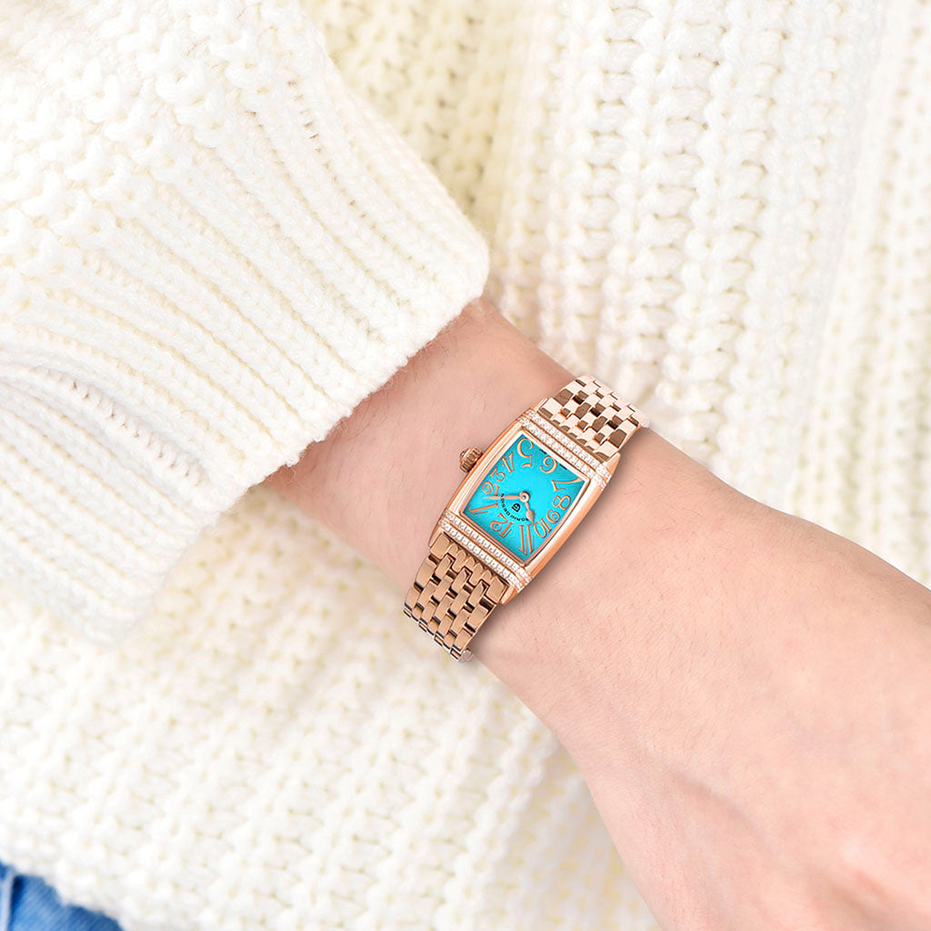 PGN Design Sunflower Gold Blue gold watch - product photo