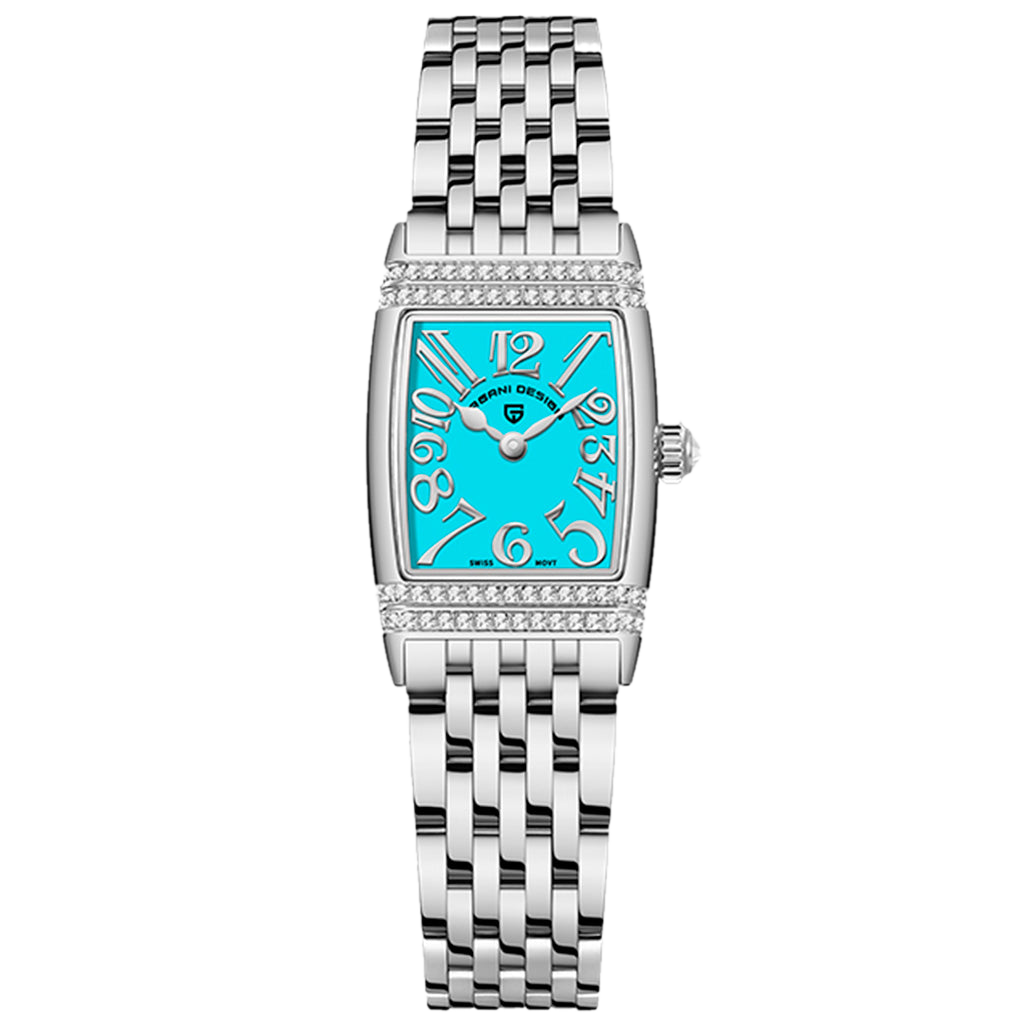 PGN Design Sunflower Silver Blue blue watch - product photo