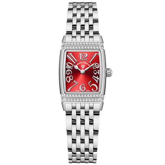 PGN Design Sunflower Silver Red red watch - product photo