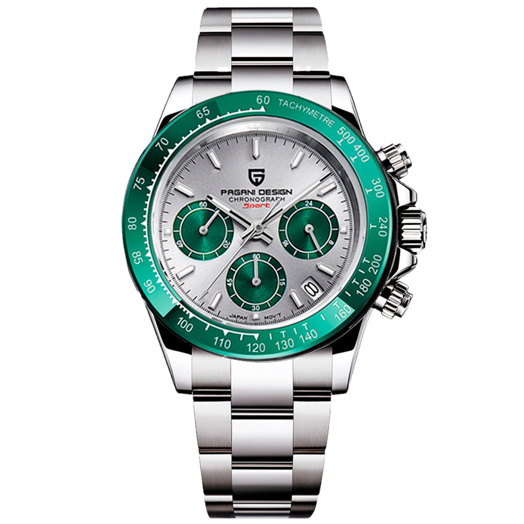 PGN Design Veraci Silver Green green watch - product photo