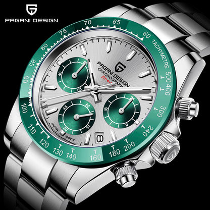 PGN Design Veraci Silver Green green watch - product photo