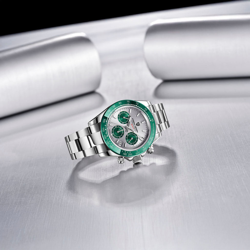 PGN Design Veraci Silver Green green watch - product photo