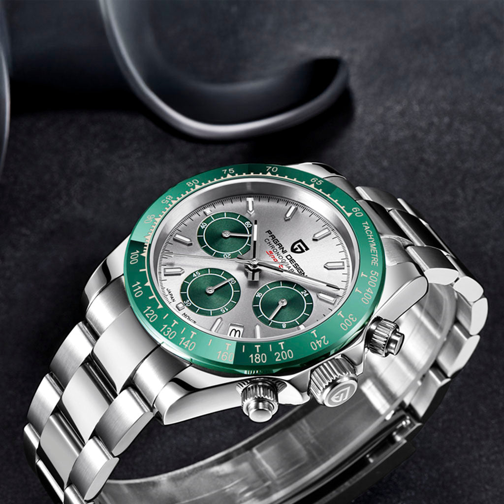 PGN Design Veraci Silver Green green watch - product photo