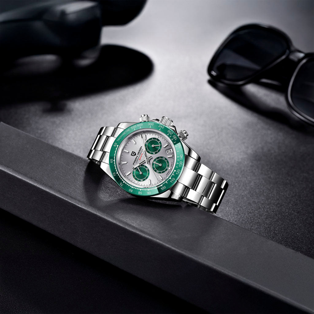 PGN Design Veraci Silver Green green watch - product photo