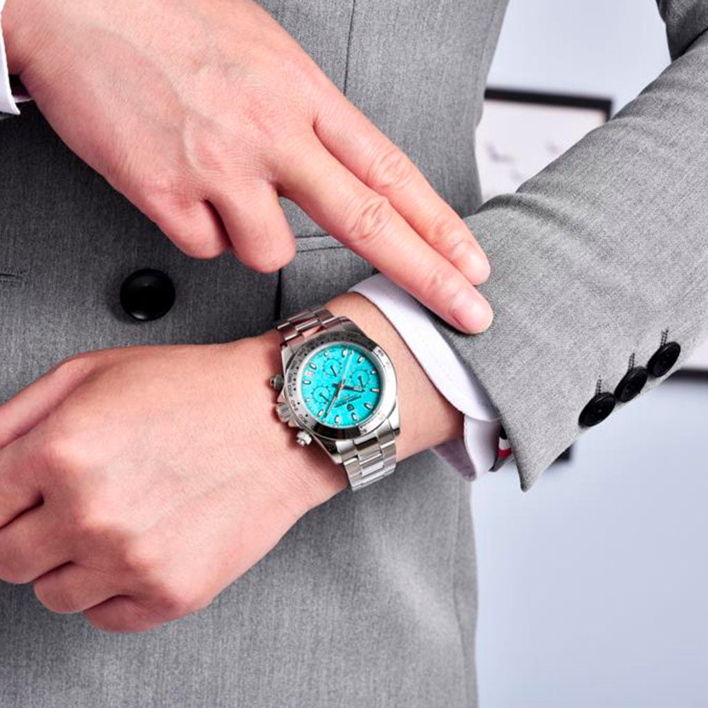 PGN Design Veraci Silver Turquoise silver watch - product photo