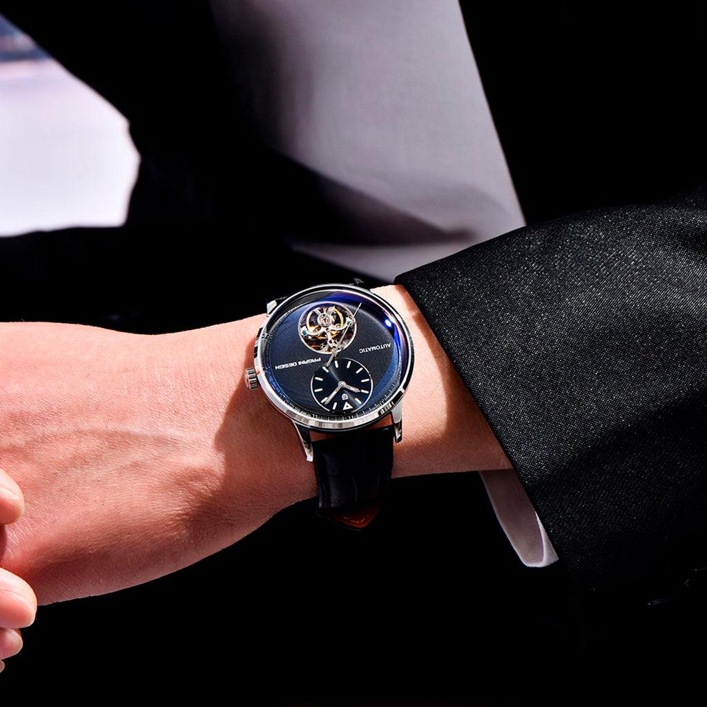 PGN Design Verona Silver Black silver watch - product photo